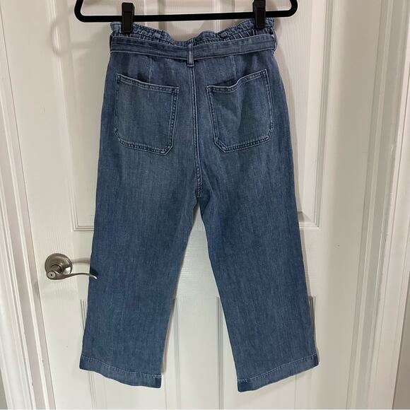 NWT J. Crew Denim High Waist Paperbag Jeans Women size 27P Medium Wash wide leg - Picture 6 of 14
